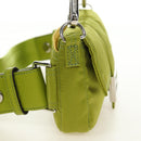 FENDI PORTER Collaboration Mamma Baguette Nylon LIme Green Silver Auth am11901M-3