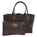 BOTTEGA VENETA INTRECCIATO Cabas PM Hand Bag Leather Brown 141498 Auth am11902SM-1