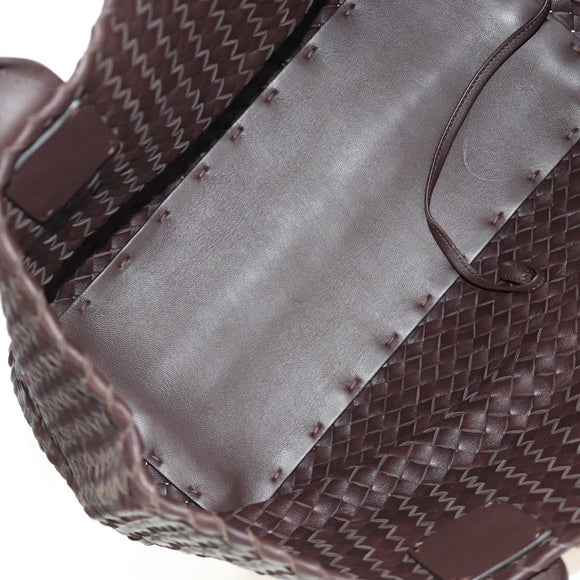 BOTTEGA VENETA INTRECCIATO Cabas PM Hand Bag Leather Brown 141498 Auth am11902SM