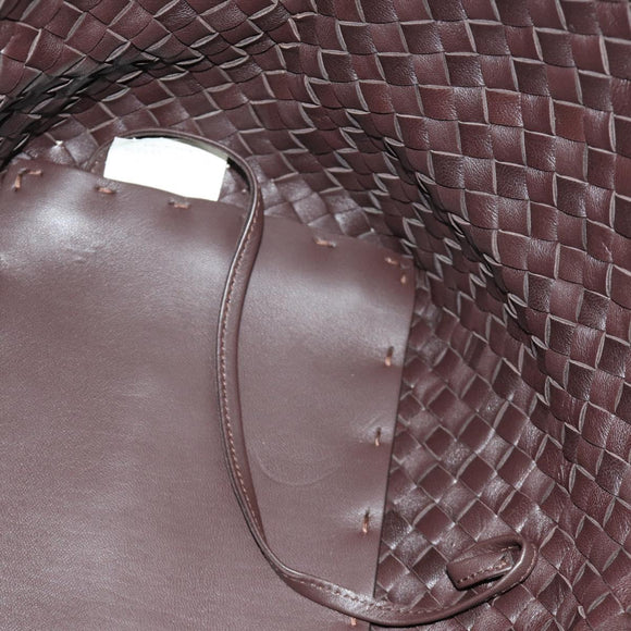 BOTTEGA VENETA INTRECCIATO Cabas PM Hand Bag Leather Brown 141498 Auth am11902SM