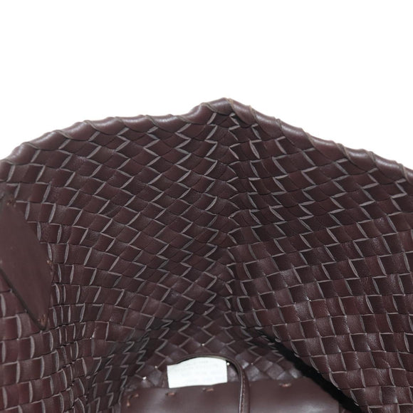 BOTTEGA VENETA INTRECCIATO Cabas PM Hand Bag Leather Brown 141498 Auth am11902SM