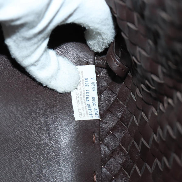 BOTTEGA VENETA INTRECCIATO Cabas PM Hand Bag Leather Brown 141498 Auth am11902SM