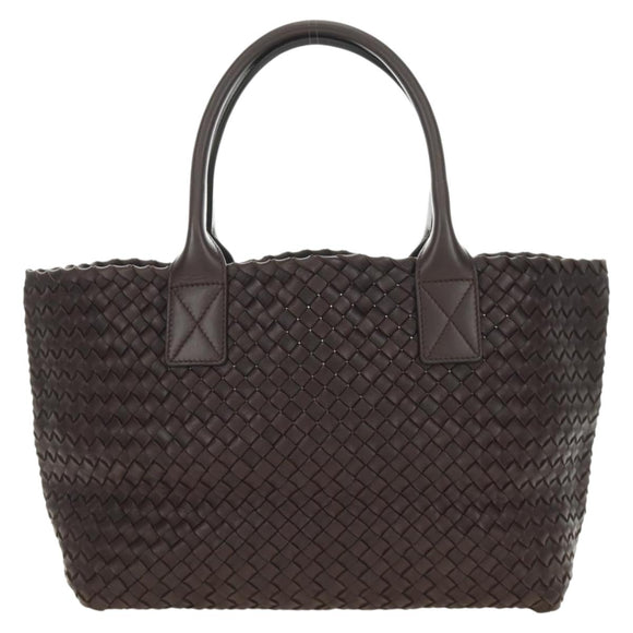 BOTTEGA VENETA INTRECCIATO Cabas PM Hand Bag Leather Brown 141498 Auth am11902SM