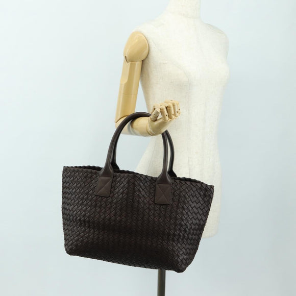 BOTTEGA VENETA INTRECCIATO Cabas PM Hand Bag Leather Brown 141498 Auth am11902SM