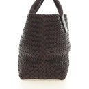 BOTTEGA VENETA INTRECCIATO Cabas PM Hand Bag Leather Brown 141498 Auth am11902SM-4