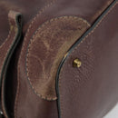 Chloe Paddington Hand Bag Leather Brown Gold Silver Auth am11904A-14