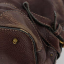 Chloe Paddington Hand Bag Leather Brown Gold Silver Auth am11904A-15