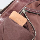 Chloe Paddington Hand Bag Leather Brown Gold Silver Auth am11904A-12