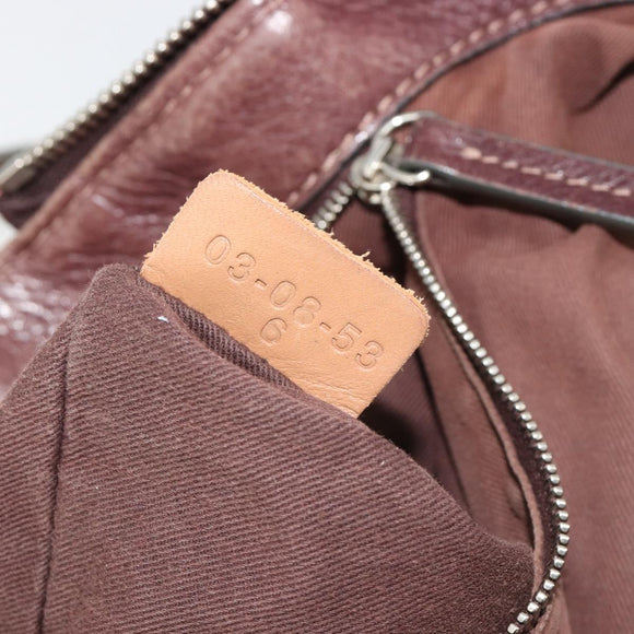 Chloe Paddington Hand Bag Leather Brown Gold Silver Auth am11904A
