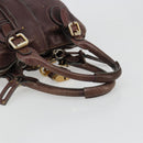 Chloe Paddington Hand Bag Leather Brown Gold Silver Auth am11904A-7