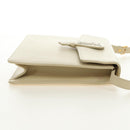 SAINT LAURENT YSL Shoulder Bag Leather Ivory Gold Auth am11905V-5