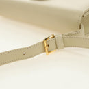 SAINT LAURENT YSL Shoulder Bag Leather Ivory Gold Auth am11905V-9