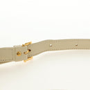 SAINT LAURENT YSL Shoulder Bag Leather Ivory Gold Auth am11905V-10