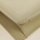 SAINT LAURENT YSL Shoulder Bag Leather Ivory Gold Auth am11905V-17