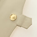 SAINT LAURENT YSL Shoulder Bag Leather Ivory Gold Auth am11905V-22