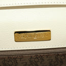 SAINT LAURENT YSL Shoulder Bag Leather Ivory Gold Auth am11905V-23