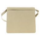 SAINT LAURENT YSL Shoulder Bag Leather Ivory Gold Auth am11905V-2
