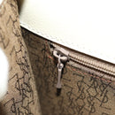 SAINT LAURENT YSL Shoulder Bag Leather Ivory Gold Auth am11905V-26