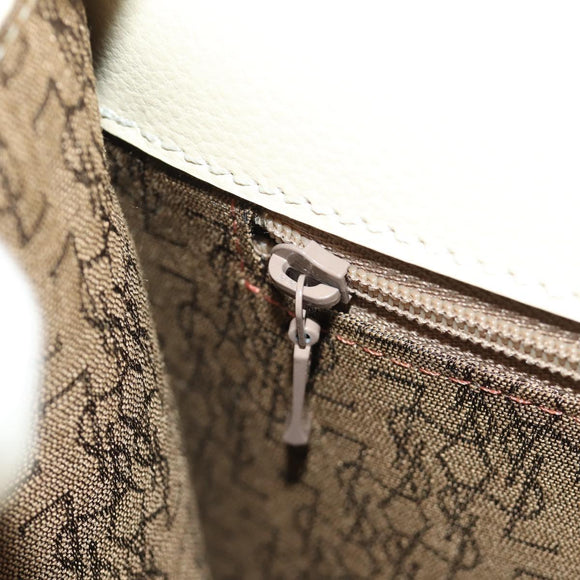 SAINT LAURENT YSL Shoulder Bag Leather Ivory Gold Auth am11905V