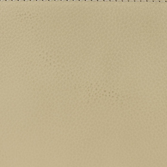 SAINT LAURENT YSL Shoulder Bag Leather Ivory Gold Auth am11905V