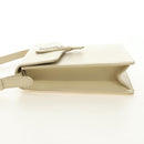 SAINT LAURENT YSL Shoulder Bag Leather Ivory Gold Auth am11905V-4