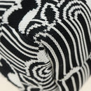 PRADA Shoney Jacquard Shoulder Bag Wool Black White Silver Auth am11907SAM-12