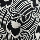 PRADA Shoney Jacquard Shoulder Bag Wool Black White Silver Auth am11907SAM-15
