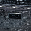PRADA Shoney Jacquard Shoulder Bag Wool Black White Silver Auth am11907SAM-18
