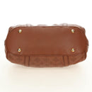LOUIS VUITTON Mahina Runner PM Hand Bag Leather Brown M97052 LV Auth am11908V-5