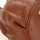 LOUIS VUITTON Mahina Runner PM Hand Bag Leather Brown M97052 LV Auth am11908V-16