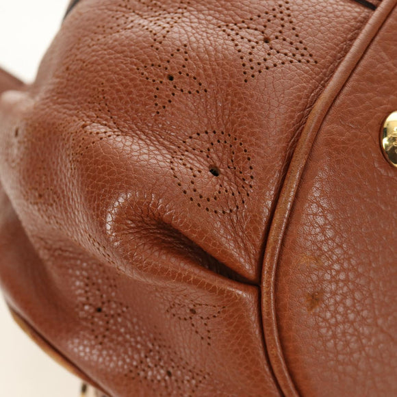 LOUIS VUITTON Mahina Runner PM Hand Bag Leather Brown M97052 LV Auth am11908V