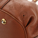 LOUIS VUITTON Mahina Runner PM Hand Bag Leather Brown M97052 LV Auth am11908V-17