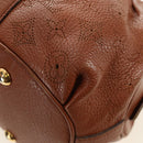 LOUIS VUITTON Mahina Runner PM Hand Bag Leather Brown M97052 LV Auth am11908V-19