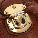 LOUIS VUITTON Mahina Runner PM Hand Bag Leather Brown M97052 LV Auth am11908V-20