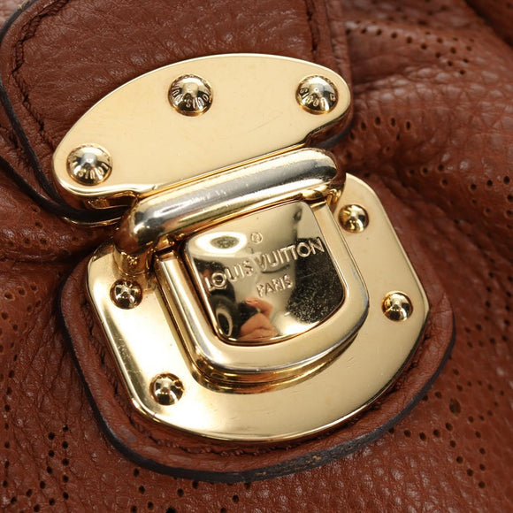 LOUIS VUITTON Mahina Runner PM Hand Bag Leather Brown M97052 LV Auth am11908V