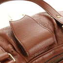 LOUIS VUITTON Mahina Runner PM Hand Bag Leather Brown M97052 LV Auth am11908V-22