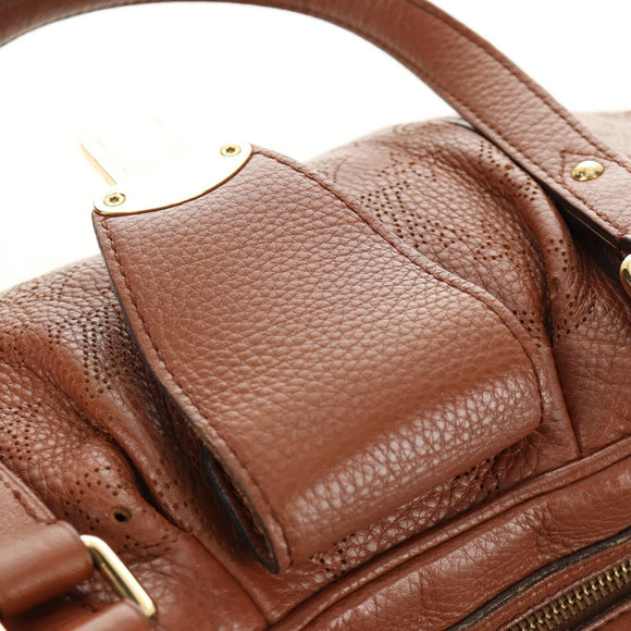 LOUIS VUITTON Mahina Runner PM Hand Bag Leather Brown M97052 LV Auth am11908V