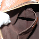 LOUIS VUITTON Mahina Runner PM Hand Bag Leather Brown M97052 LV Auth am11908V-27
