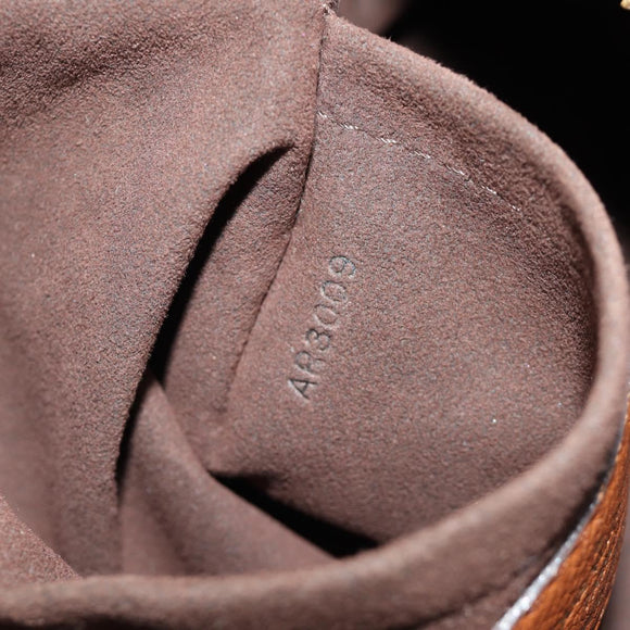 LOUIS VUITTON Mahina Runner PM Hand Bag Leather Brown M97052 LV Auth am11908V