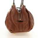 LOUIS VUITTON Mahina Runner PM Hand Bag Leather Brown M97052 LV Auth am11908V-3
