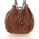 LOUIS VUITTON Mahina Runner PM Hand Bag Leather Brown M97052 LV Auth am11908V-4