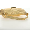 FENDI Mamma Baguette Shoulder Bag Leather Gold Auth am11909SM-9