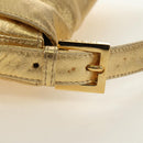 FENDI Mamma Baguette Shoulder Bag Leather Gold Auth am11909SM-17