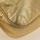 FENDI Mamma Baguette Shoulder Bag Leather Gold Auth am11909SM-20
