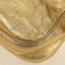 FENDI Mamma Baguette Shoulder Bag Leather Gold Auth am11909SM-21