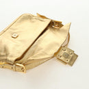 FENDI Mamma Baguette Shoulder Bag Leather Gold Auth am11909SM-25