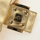 FENDI Mamma Baguette Shoulder Bag Leather Gold Auth am11909SM-26