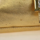 FENDI Mamma Baguette Shoulder Bag Leather Gold Auth am11909SM-2
