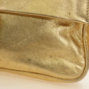 FENDI Mamma Baguette Shoulder Bag Leather Gold Auth am11909SM-3