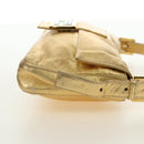 FENDI Mamma Baguette Shoulder Bag Leather Gold Auth am11909SM-7
